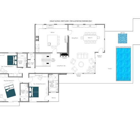 Chalet Alpaca Meribel Floor Plan 1